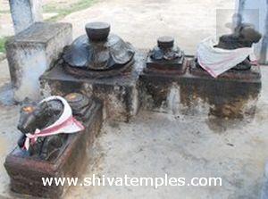 Pair of Nandi, Balipeetam facing both deities