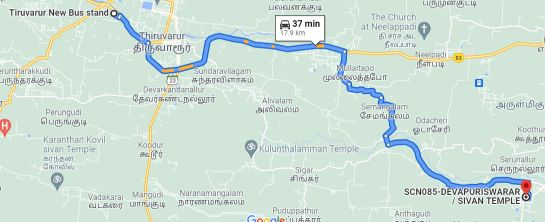 Kizhvelur route map