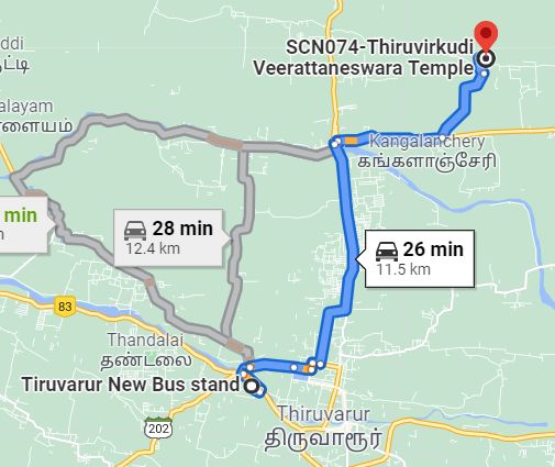 tiruvirukudi route map