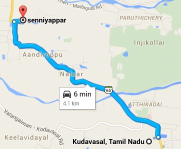 tirucherai route map