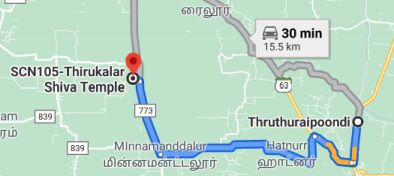 Tirukkalar route map