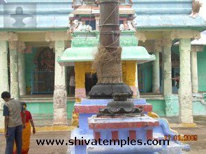 கோபுர வாயில் கடந்து கொடிமரம், பலிபீடம்