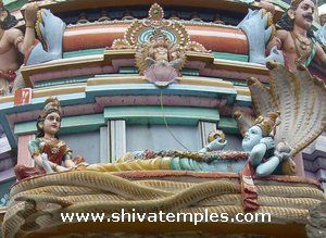 விமானத்தில் மகாவிஷ்ணு அனந்தசயனக் காட்சி